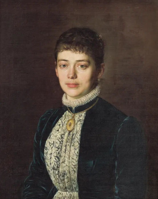Framed Print : Portrait of Mrs. M. Mandelikova, 1884. Creator: Kornel Bohun Framed Print : Portrait of Mrs. M. Mandelikova, 1884. Creator: Kornel Bohun