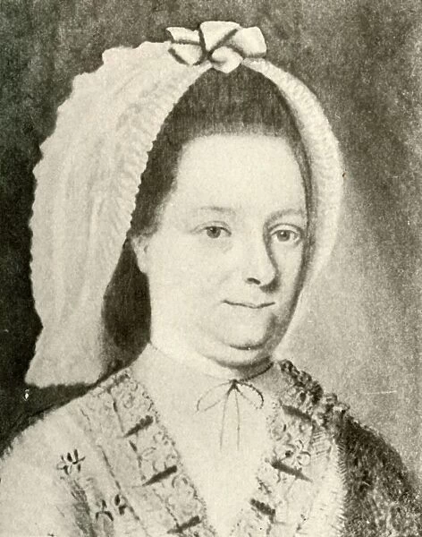 Portrait of Mrs. Nathaniel Appleton, Jr. showing a peculiar cap, 1784, (1937). Creator: Unknown