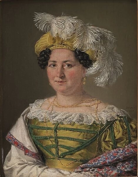 Portrait of Mrs. Pauline Hagen, 1825. Creator: Christian Albrecht Jensen
