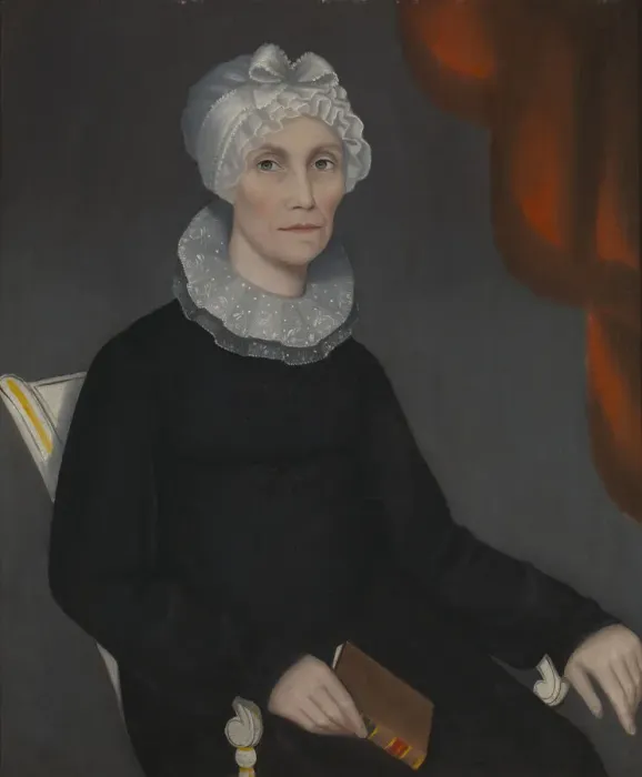 Framed Print : Portrait of Mrs. Robinson, ca. 1819. Creator: Ammi Phillips Framed Print : Portrait of Mrs. Robinson, ca. 1819. Creator: Ammi Phillips