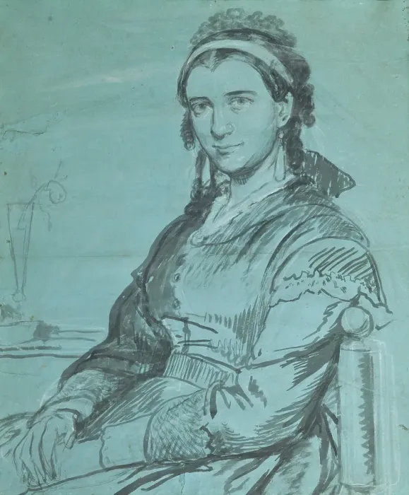 Framed Print : Portrait of Mrs. Ville Heise (1838-1912), n.d.. c1860. Creator: Wilhelm Marstrand Framed Print : Portrait of Mrs. Ville Heise (1838-1912), n.d.. c1860. Creator: Wilhelm Marstrand
