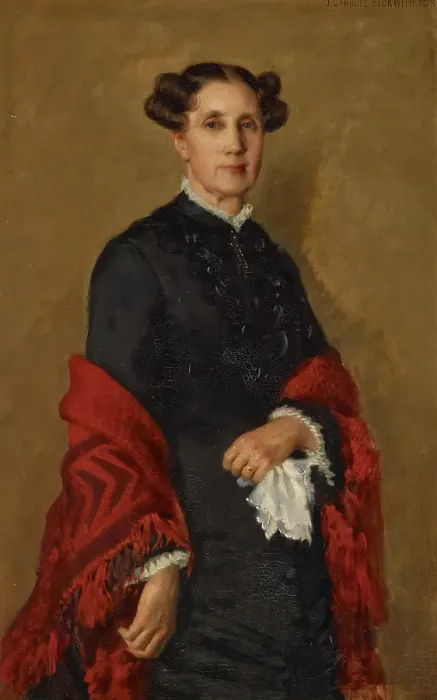 Framed Print : Portrait of Mrs. William C. Bartlett, 1879. Creator: Carroll Beckwith Framed Print : Portrait of Mrs. William C. Bartlett, 1879. Creator: Carroll Beckwith