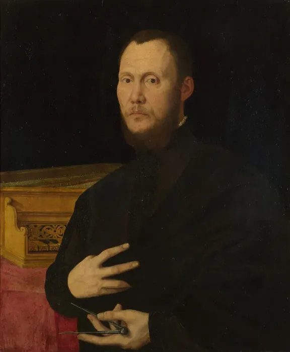 Framed Print : Portrait of a Musician, c. 1565. Artist: Campi, Bernardino (1522-1591) Framed Print : Portrait of a Musician, c. 1565. Artist: Campi, Bernardino (1522-1591)