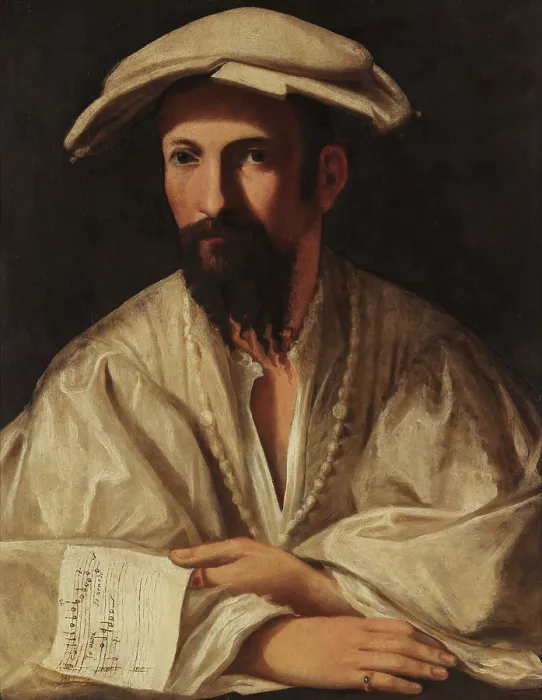 Framed Print : Portrait of a Musician, c1518-1520. Creator: Rondani, Giovanni Maria Francesco (1490-1550) Framed Print : Portrait of a Musician, c1518-1520. Creator: Rondani, Giovanni Maria Francesco (1490-1550)