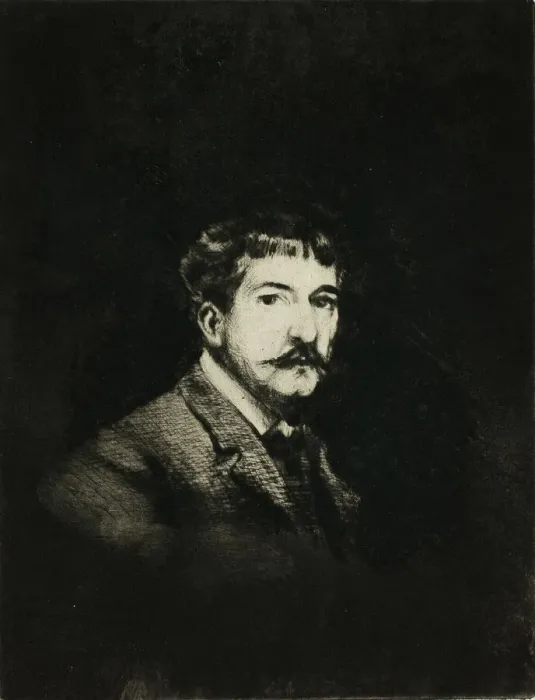 Framed Print : Portrait of Myself, 1901. Creator: Theodore Roussel Framed Print : Portrait of Myself, 1901. Creator: Theodore Roussel