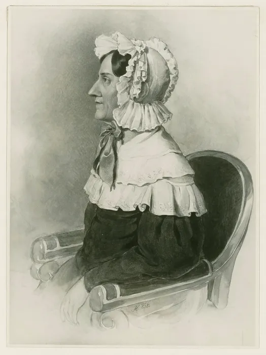 Framed Print : Portrait of Nannette Streicher (1769-1833), nee Stein, 1829. Creator: Krones, Ludwig (1785-1837) Framed Print : Portrait of Nannette Streicher (1769-1833), nee Stein, 1829. Creator: Krones, Ludwig (1785-1837)