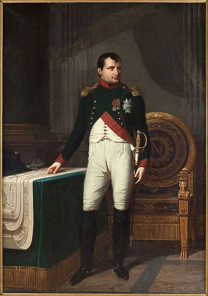 Portrait of Napoleon I (1769-1821), in the uniform of a Colonel of the cavalry of the Guard, 1809. Creator: Robert Lefevre