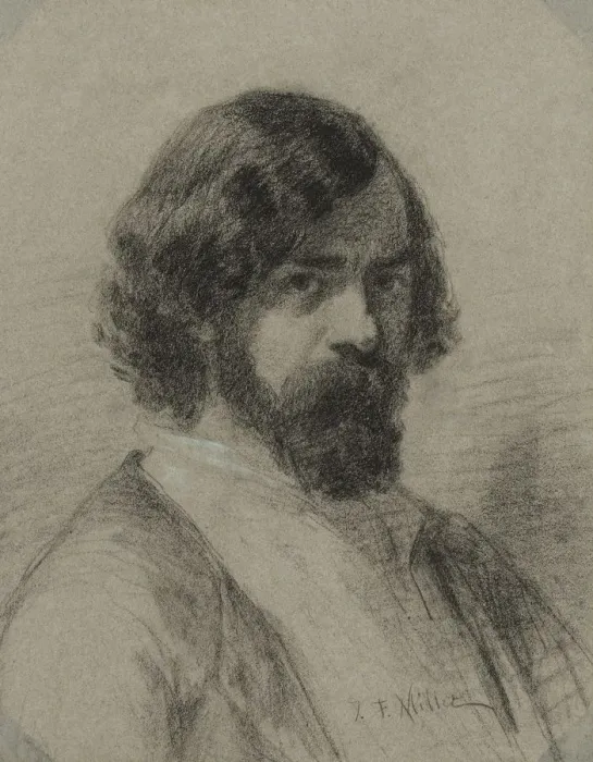 Framed Print : Portrait of Narcisse Virgile Diaz de la Pena, 1848. Creator: Jean-Francois Millet Framed Print : Portrait of Narcisse Virgile Diaz de la Pena, 1848. Creator: Jean-Francois Millet