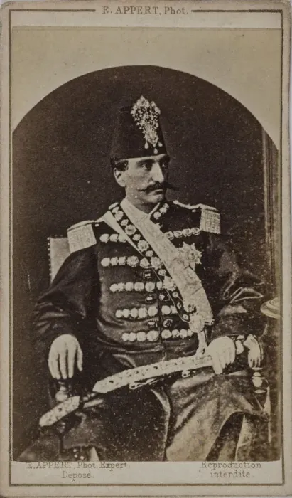 Framed Print : Portrait of Nasser al-Din Shah Qajar (1831-1896), Shahanshah of Persia, c. 1870 Framed Print : Portrait of Nasser al-Din Shah Qajar (1831-1896), Shahanshah of Persia, c. 1870