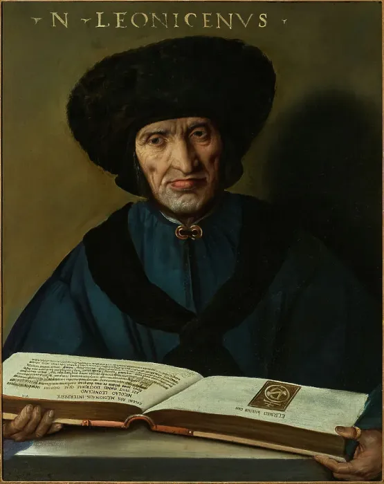 Framed Print : Portrait of Niccolò Leoniceno (1428-1524), 1521. Creator: Dossi, Dosso (ca. 1486-1542) Framed Print : Portrait of Niccolò Leoniceno (1428-1524), 1521. Creator: Dossi, Dosso (ca. 1486-1542)