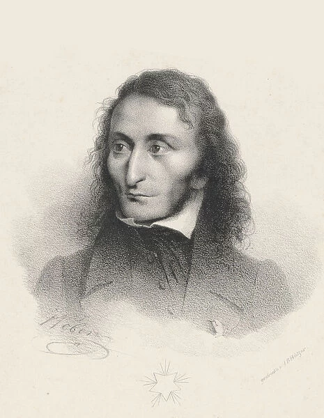 Portrait of Niccolo Paganini (1782-1840), 1827. Creator: Anonymous