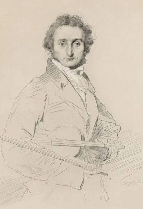 Framed Print : Portrait of Niccolo Paganini (1782-1840), 1830. Creator: Calamatta, Luigi (1802-1869)