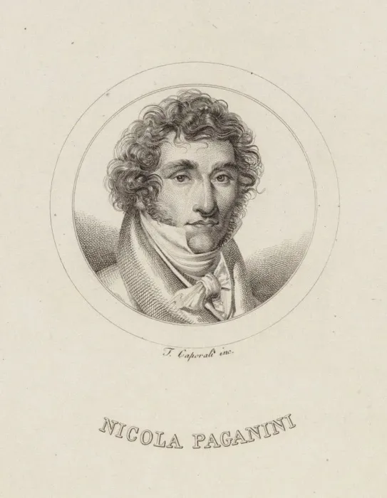 Framed Print : Portrait of Niccolo Paganini (1782-1840), 1840. Creator: Caporali, Filippo (1794-1848) Framed Print : Portrait of Niccolo Paganini (1782-1840), 1840. Creator: Caporali, Filippo (1794-1848)