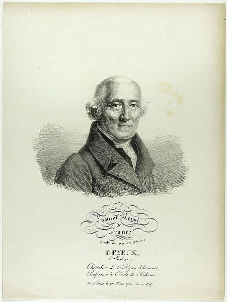 Portrait of Nicolas Deyeux, 1822. Creator: Julien Leopold Boilly