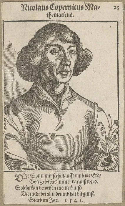 Framed Print : Portrait of Nicolaus Copernicus (1473-1543), before 1586. Creator: Stimmer, Tobias (1539-1584) Framed Print : Portrait of Nicolaus Copernicus (1473-1543), before 1586. Creator: Stimmer, Tobias (1539-1584)