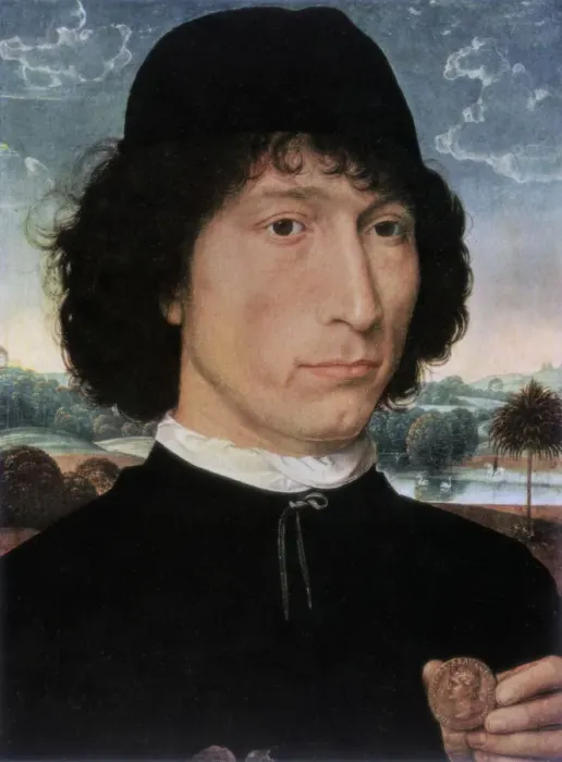 Framed Print : Portrait of Nicolo Spinelli, 1473-1474 (1927). Artist: Hans Memling Framed Print : Portrait of Nicolo Spinelli, 1473-1474 (1927). Artist: Hans Memling