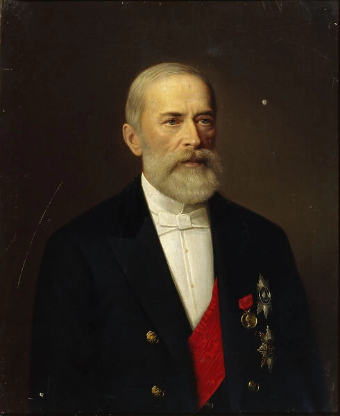 Portrait of Nikolai Khristianovich Bunge (1823-1895), 1887. Artist: Tyurin, Ivan Alexeevich (1824-1904)