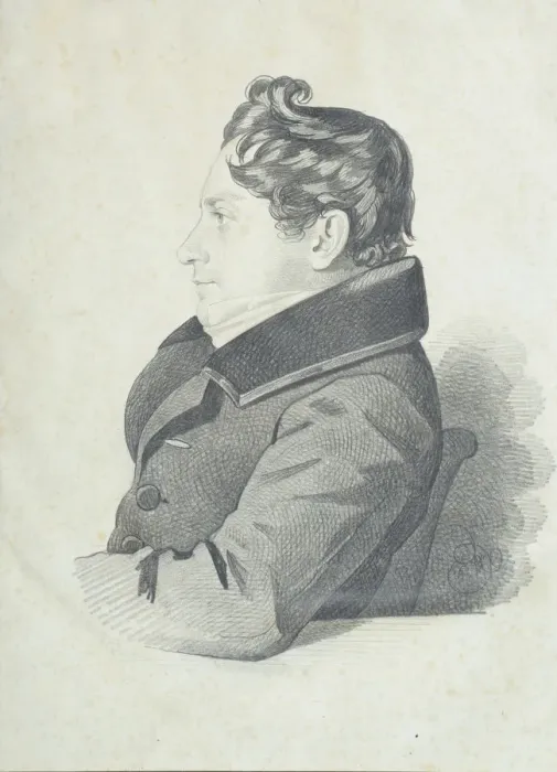 Framed Print : Portrait of Nikolay Adrianovich Divov (1792-1878), 1830s. Creator: Hampeln, Carl Framed Print : Portrait of Nikolay Adrianovich Divov (1792-1878), 1830s. Creator: Hampeln, Carl