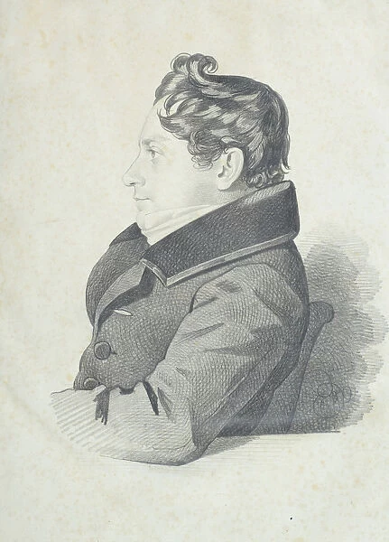 Portrait of Nikolay Adrianovich Divov (1792-1878), 1830s. Creator: Hampeln, Carl