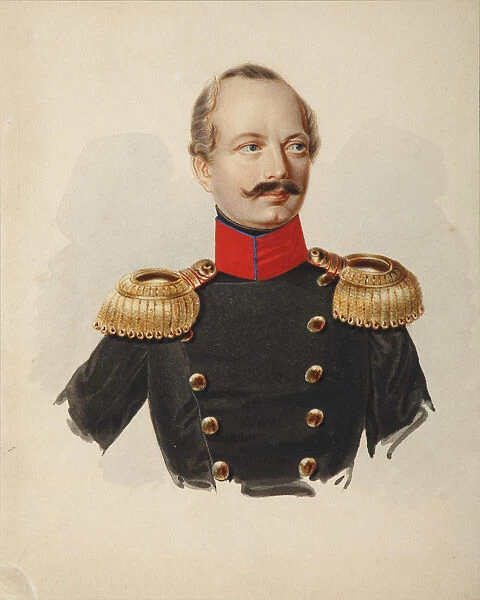 Portrait of Nikolay Fyodorovich Plautin (1794-1866), 1839-1843. Artist: Klunder, Alexander Ivanovich (1802-1875)