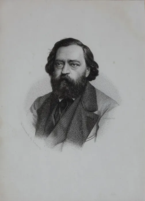 Framed Print : Portrait of Nikolay Platonovich Ogarev (1813-1877), 1850s