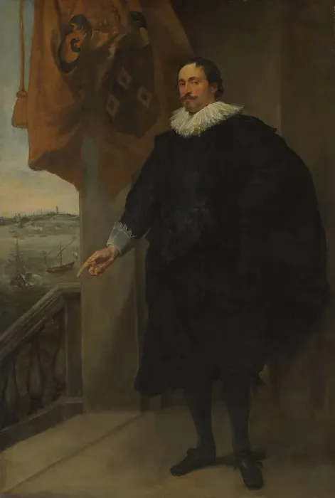 Framed Print : Portrait of a Nobleman, possibly Adriaan van der Borcht, 1634-c.1635. Creator: Anthony van Dyck Framed Print : Portrait of a Nobleman, possibly Adriaan van der Borcht, 1634-c.1635. Creator: Anthony van Dyck