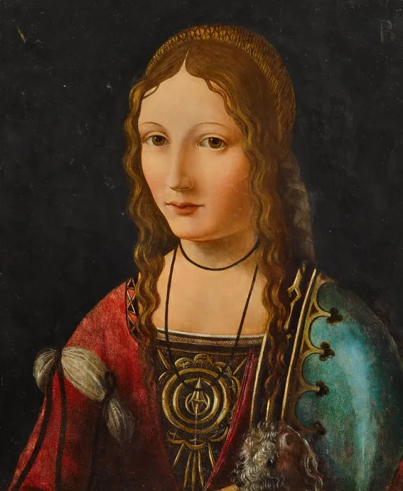 Framed Print : Portrait of a noblewoman. Creator: Boltraffio, Giovanni Antonio (1467-1516) Framed Print : Portrait of a noblewoman. Creator: Boltraffio, Giovanni Antonio (1467-1516)