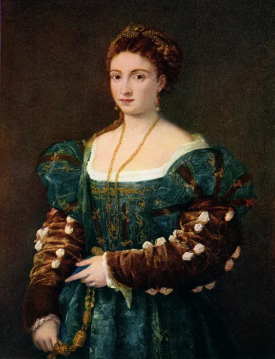 Framed Print : Portrait of a Noblewoman, or La Bella, c1536, (1937). Artist: Titian Framed Print : Portrait of a Noblewoman, or La Bella, c1536, (1937). Artist: Titian
