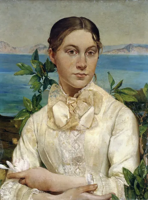 Framed Print : Portrait of Noemi Renan at seventeen, c1879. Creator: Ernest Cornelis Ary Renan Framed Print : Portrait of Noemi Renan at seventeen, c1879. Creator: Ernest Cornelis Ary Renan