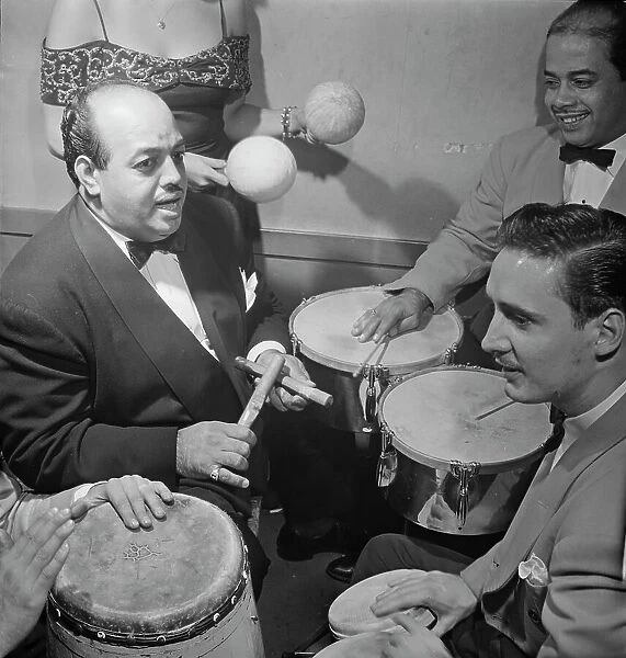 Portrait of Noro Morales and Humberto López Morales, Glen Island Casino(?), N.Y. ca. July 1947. Creator: William Paul Gottlieb