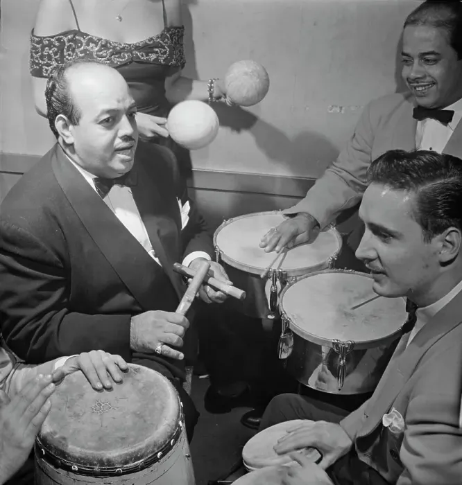 Framed Print : Portrait of Noro Morales and Humberto López Morales, Glen Island Casino(?), N.Y. ca. July 1947. Creator: William Paul Gottlieb Framed Print : Portrait of Noro Morales and Humberto López Morales, Glen Island Casino(?), N.Y. ca. July 1947. Creator: William Paul Gottlieb