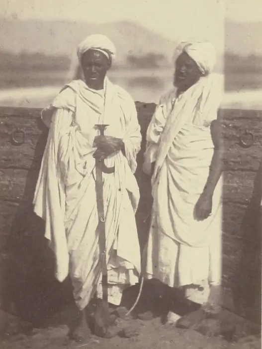 Framed Print : Portrait of Two North African Men on a Boat, 1865. Creator: Theodule Deveria Framed Print : Portrait of Two North African Men on a Boat, 1865. Creator: Theodule Deveria