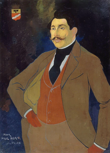 Portrait of the novelist Paul Adam (1862-1920), c. 1900. Creator: Feure, Georges de