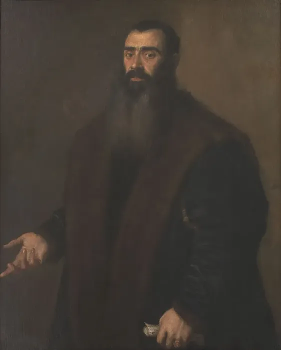 Framed Print : Portrait of the Nuremburg Merchant and Collector Willibald Imhoff the Elder (1519-1580). Creator: Titian Framed Print : Portrait of the Nuremburg Merchant and Collector Willibald Imhoff the Elder (1519-1580). Creator: Titian