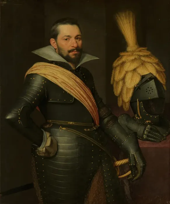 Framed Print : Portrait of an Officer, possibly Gaspard de Coligny (1584-1646), c1610s. Creator: Jan Anthonisz van Ravesteyn Framed Print : Portrait of an Officer, possibly Gaspard de Coligny (1584-1646), c1610s. Creator: Jan Anthonisz van Ravesteyn