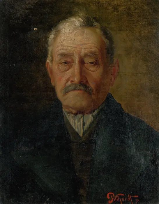Framed Print : Portrait of an Old Man, 1894. Creator: Ludovit Pitthordt Framed Print : Portrait of an Old Man, 1894. Creator: Ludovit Pitthordt