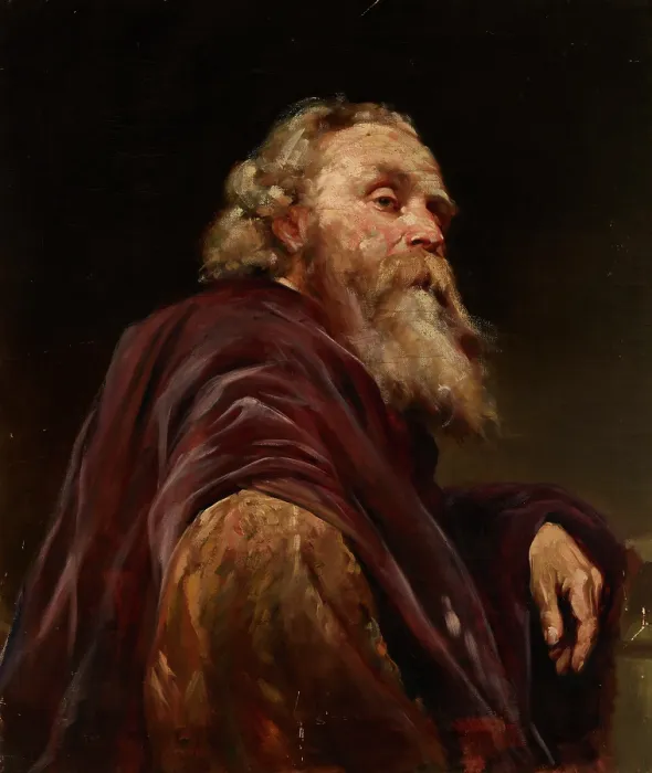 Framed Print : Portrait of an Old Man, c1880. Creator: Wladyslaw Czachorski Framed Print : Portrait of an Old Man, c1880. Creator: Wladyslaw Czachorski