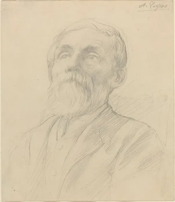 Framed Print : Portrait of an Old Man. Creator: Alphonse Legros Framed Print : Portrait of an Old Man. Creator: Alphonse Legros