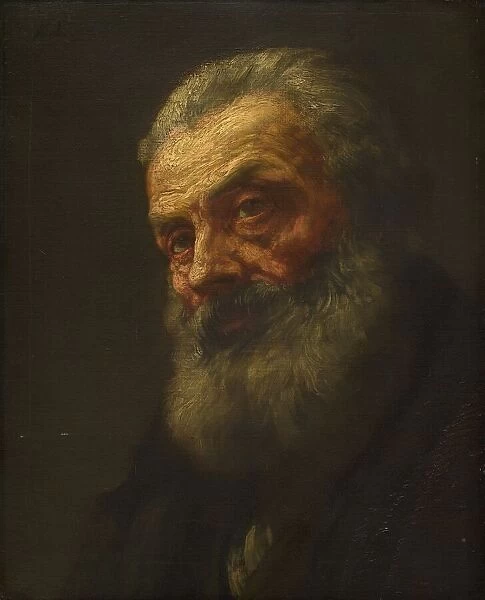 Portrait of an Old Man, late 19th-early 20th century. Creator: Alphonse Legros