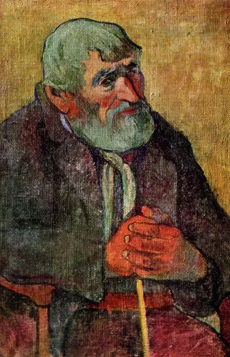 Framed Print : Portrait of an Old Man with a Stick, 1889-1890 (1939). Artist: Paul Gauguin Framed Print : Portrait of an Old Man with a Stick, 1889-1890 (1939). Artist: Paul Gauguin