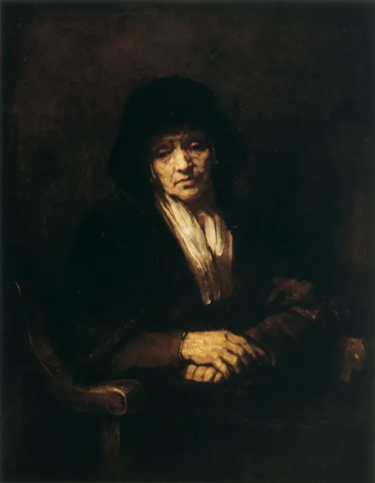 Framed Print : Portrait of an Old Woman, 1654. Artist: Rembrandt Harmensz van Rijn Framed Print : Portrait of an Old Woman, 1654. Artist: Rembrandt Harmensz van Rijn