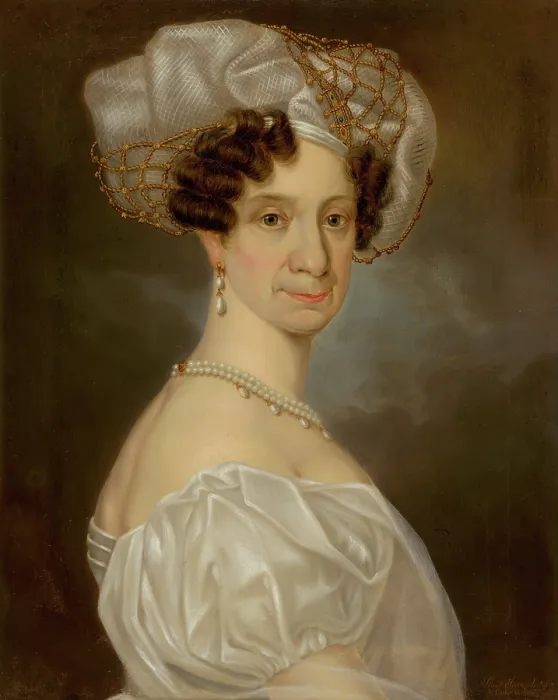 Framed Print : Portrait of an Older Lady, 1834. Creator: Johann Lestyan Framed Print : Portrait of an Older Lady, 1834. Creator: Johann Lestyan