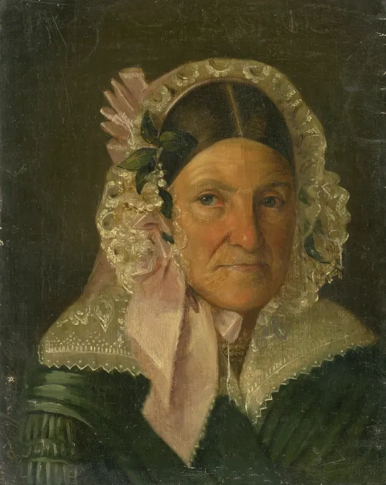 Framed Print : Portrait of an Older Woman in a Bonnet, 1844. Creator: Constantin David Rosenthal Framed Print : Portrait of an Older Woman in a Bonnet, 1844. Creator: Constantin David Rosenthal