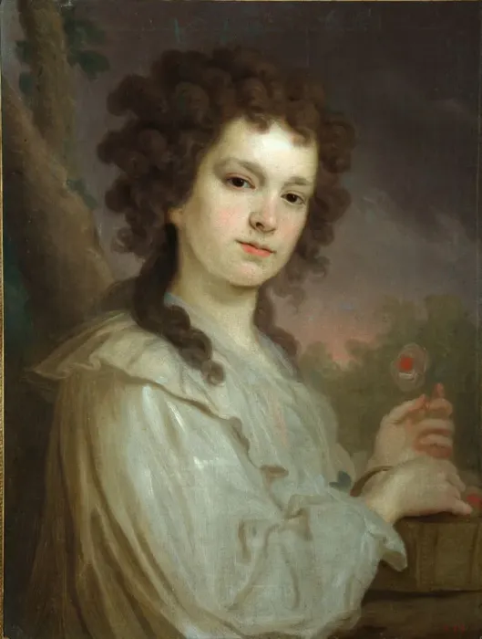 Framed Print : Portrait of Olga Kuzminichna Filippova (1772-1829), 1790. Artist: Borovikovsky, Vladimir Lukich (1757-1825) Framed Print : Portrait of Olga Kuzminichna Filippova (1772-1829), 1790. Artist: Borovikovsky, Vladimir Lukich (1757-1825)