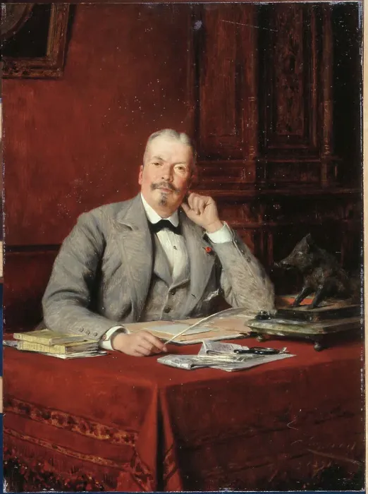 Framed Print : Portrait of Olympe Hériot (1833-1899), businessman, 1891. Creator: Theobald Chartran Framed Print : Portrait of Olympe Hériot (1833-1899), businessman, 1891. Creator: Theobald Chartran