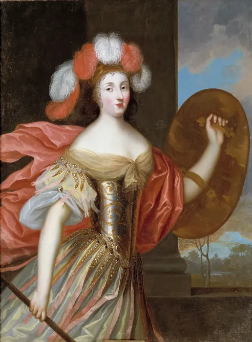 Framed Print : Portrait of Olympia Mancini (1638-1708), comtess of Soissons as Athena Framed Print : Portrait of Olympia Mancini (1638-1708), comtess of Soissons as Athena