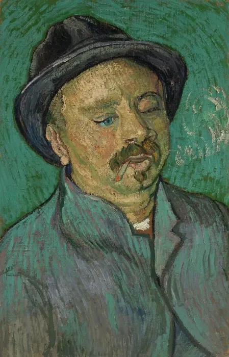 Framed Print : Portrait of a One-Eyed Man, 1889. Creator: Gogh, Vincent, van (1853-1890) Framed Print : Portrait of a One-Eyed Man, 1889. Creator: Gogh, Vincent, van (1853-1890)