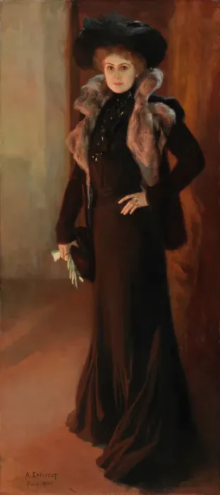 Framed Print : Portrait of the Opera Singer Aino Ackté; Portrait of the Singer Aino Ackté, 1901. Creator: Albert Edelfelt Framed Print : Portrait of the Opera Singer Aino Ackté; Portrait of the Singer Aino Ackté, 1901. Creator: Albert Edelfelt