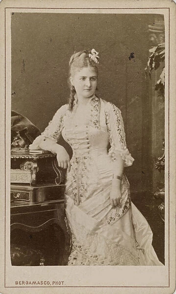 Portrait of the Opera singer Caroline Salla (Caroline Louise de Septavaux), c. 1880
