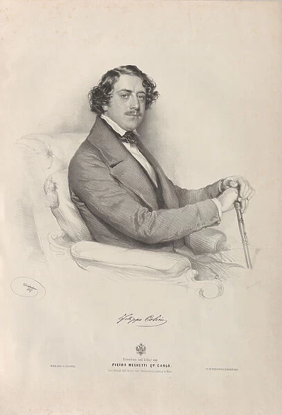 Portrait of the Opera singer Filippo Colini (1811-1863), 1847